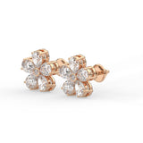 Pear Floral Stud Earrings