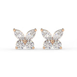 Butterfly Diamond Stud Earrings