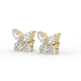 Butterfly Diamond Stud Earrings