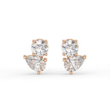 Round Pear Stud Earrings