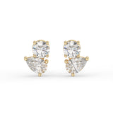 Round Pear Stud Earrings