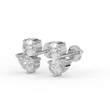 Round Pear Stud Earrings