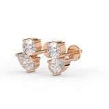 Round Pear Stud Earrings