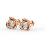 Rose Flower Stud Earrings