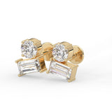 Round Baguette Toi Moi Earrings