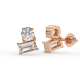 Round Baguette Toi Moi Earrings