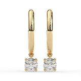 Round Drop Hoop Earrings
