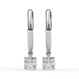 Round Drop Hoop Earrings