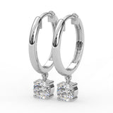 Round Drop Hoop Earrings