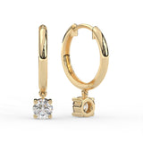 Round Drop Hoop Earrings