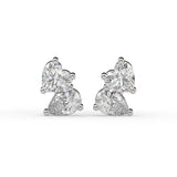 Heart Cluster Stud Earrings