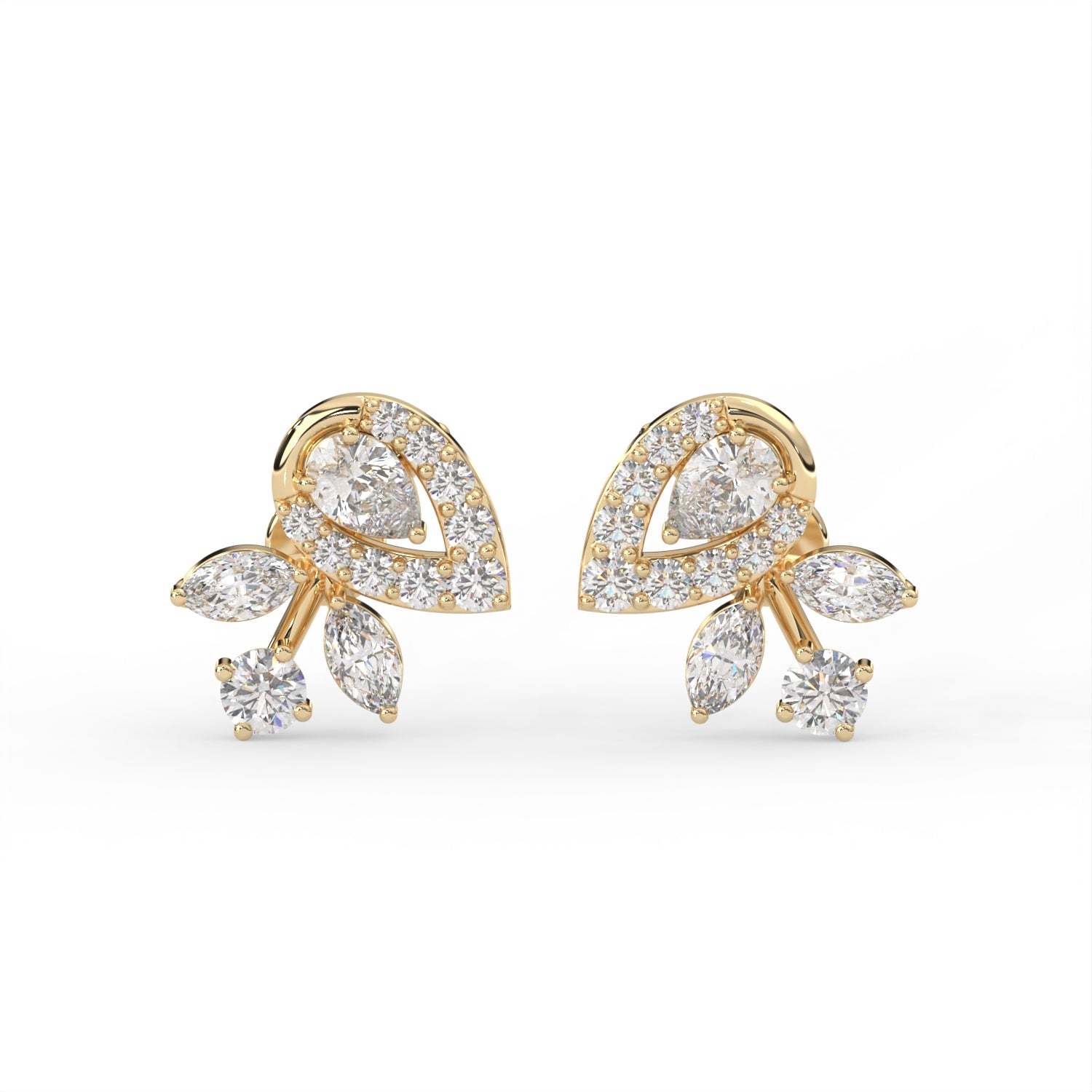 Pear Leaf Drop Earrings