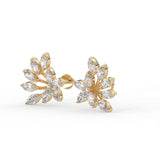 Marquise Floral Stud Earrings