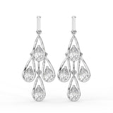 Pear Chandelier Drop Earrings