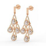 Pear Chandelier Drop Earrings