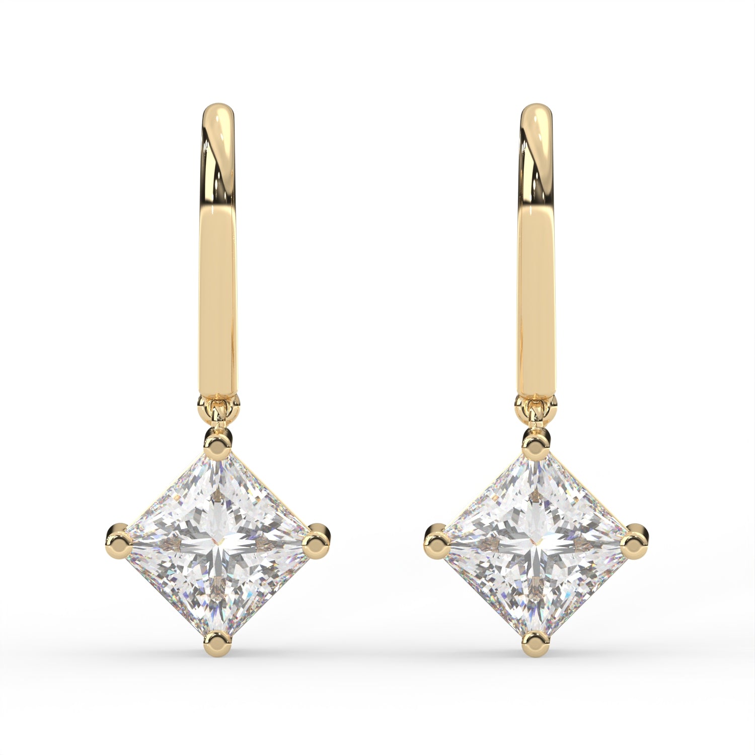 Princess Leverback Drop Earrings