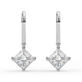 Princess Leverback Drop Earrings