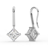 Princess Leverback Drop Earrings