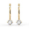 Round Huggie Drop Earrings