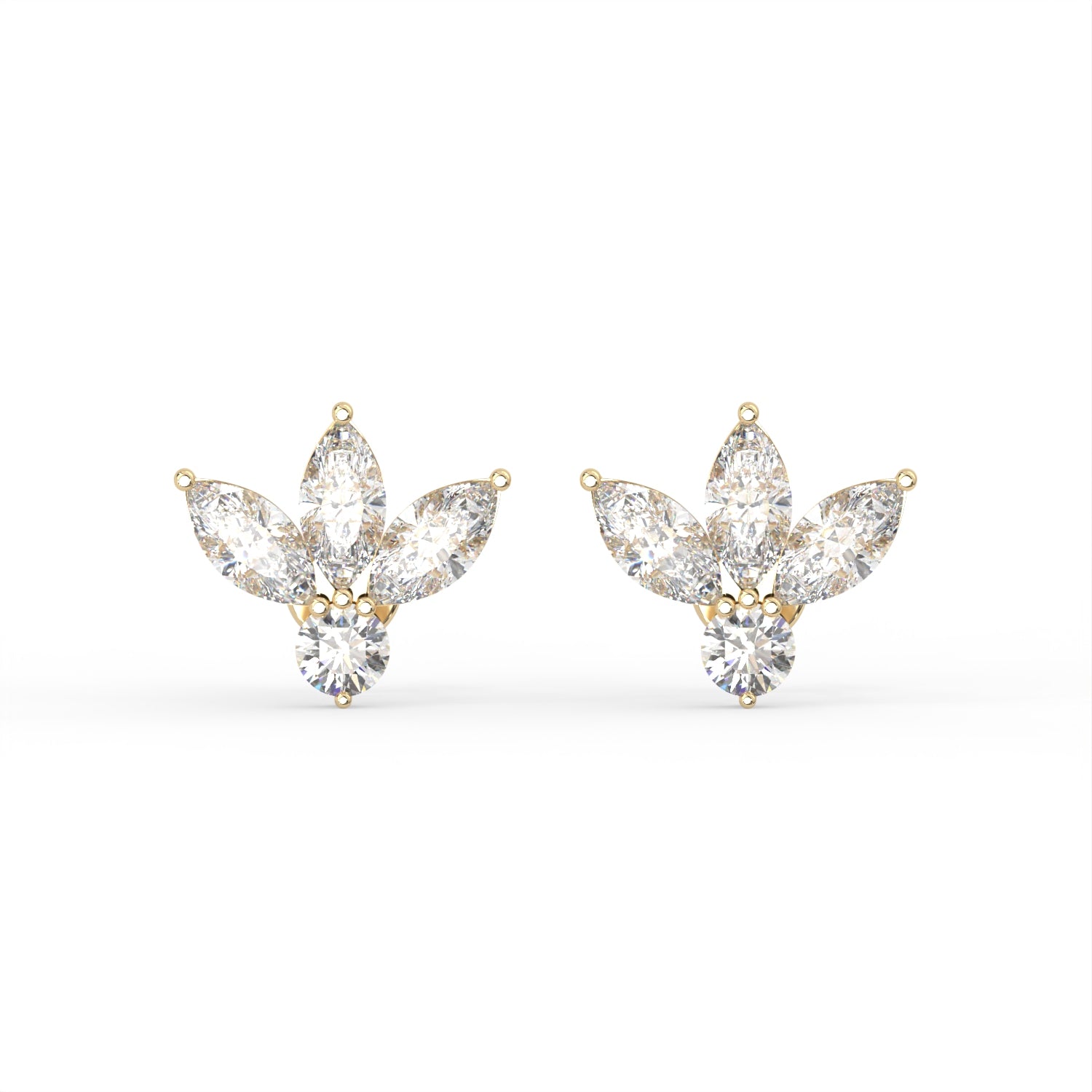 Marquise Leaf Stud Earrings