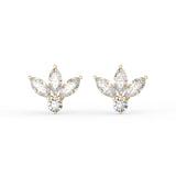 Marquise Leaf Stud Earrings
