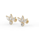 Marquise Leaf Stud Earrings