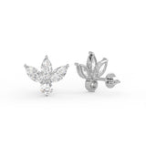 Marquise Leaf Stud Earrings