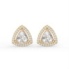 Trillion Halo Stud Earrings