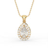 Pear Halo Pendant