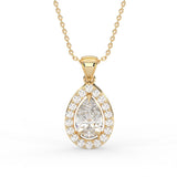 Pear Halo Pendant