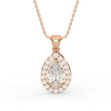 Pear Halo Pendant