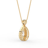 Pear Halo Pendant