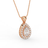 Pear Halo Pendant