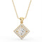 Princess Double Halo Pendant