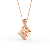 Princess Double Halo Pendant