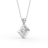 Princess Double Halo Pendant