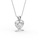 Heart Solitaire Pendant