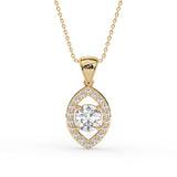 Round Open Teardrop Pendant