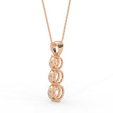 Round Three Stone Pendant