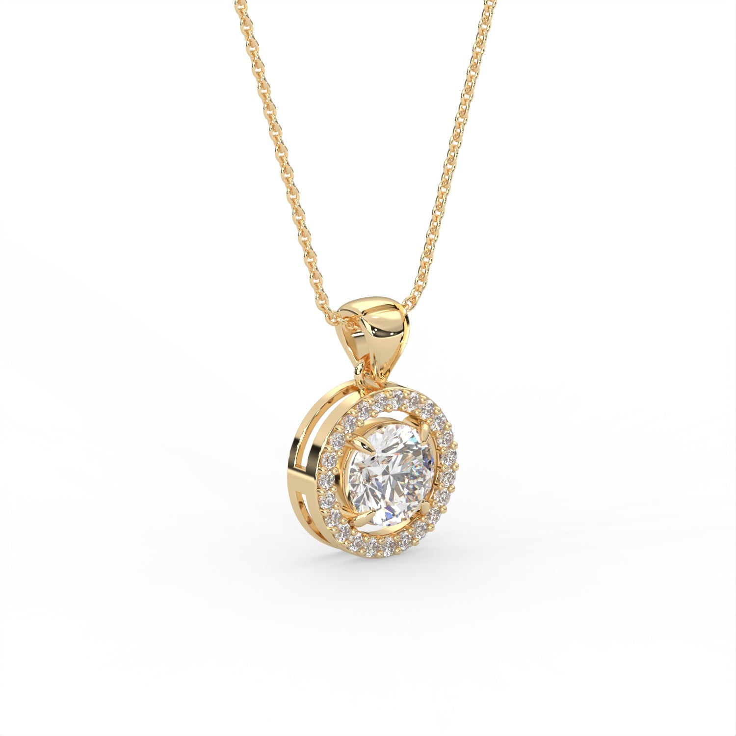 Round Halo Pendant