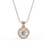 Round Halo Pendant