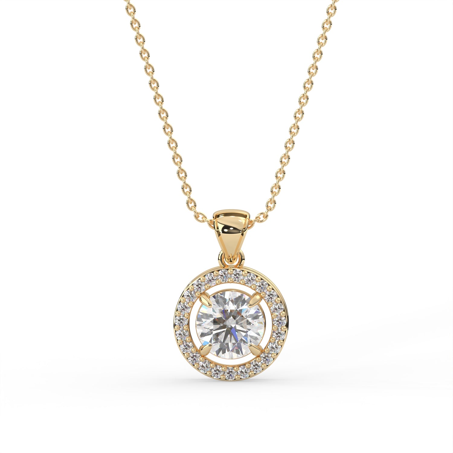 Round Halo Pendant