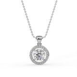 Round Halo Pendant