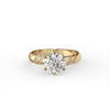2Ct Round Cut Natural Moissanite Women's Engagement Ring 14K White Gold Plated